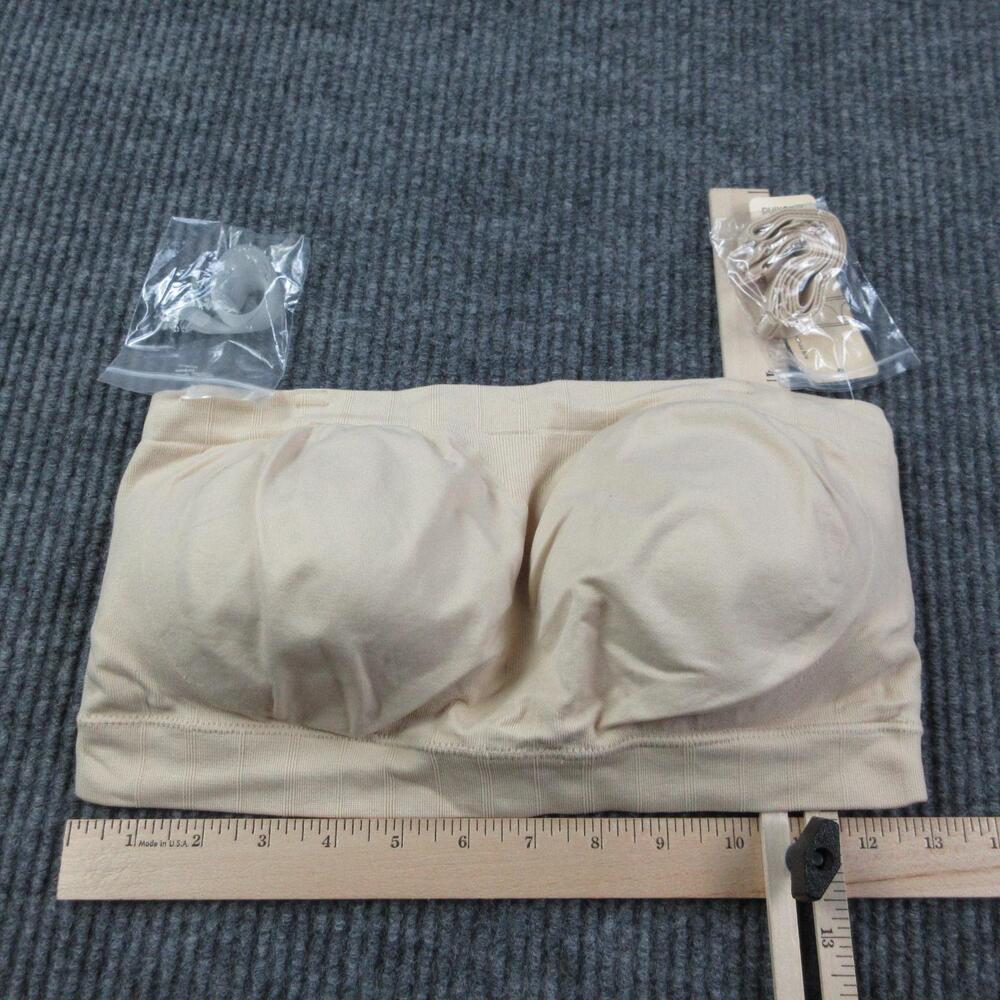 Truekind Bra Womens L Beige Convertible Strapless Bandeau Padded Wireless NWT